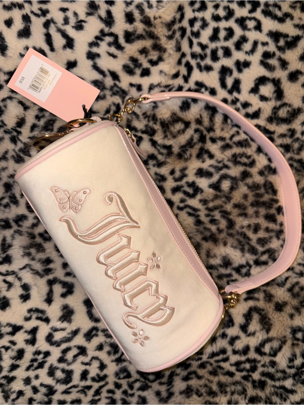 Juicy Couture soft white and Pink Barrel Shoulder Bag